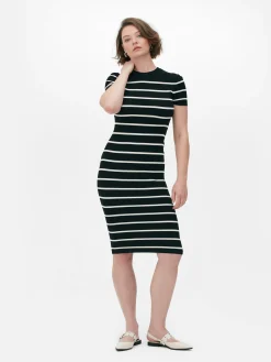 Robe-pull Mi-longue à Manches Courtes