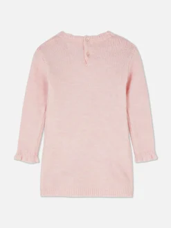 Robe-pull Tricotée à Motif Lapin Et Collants