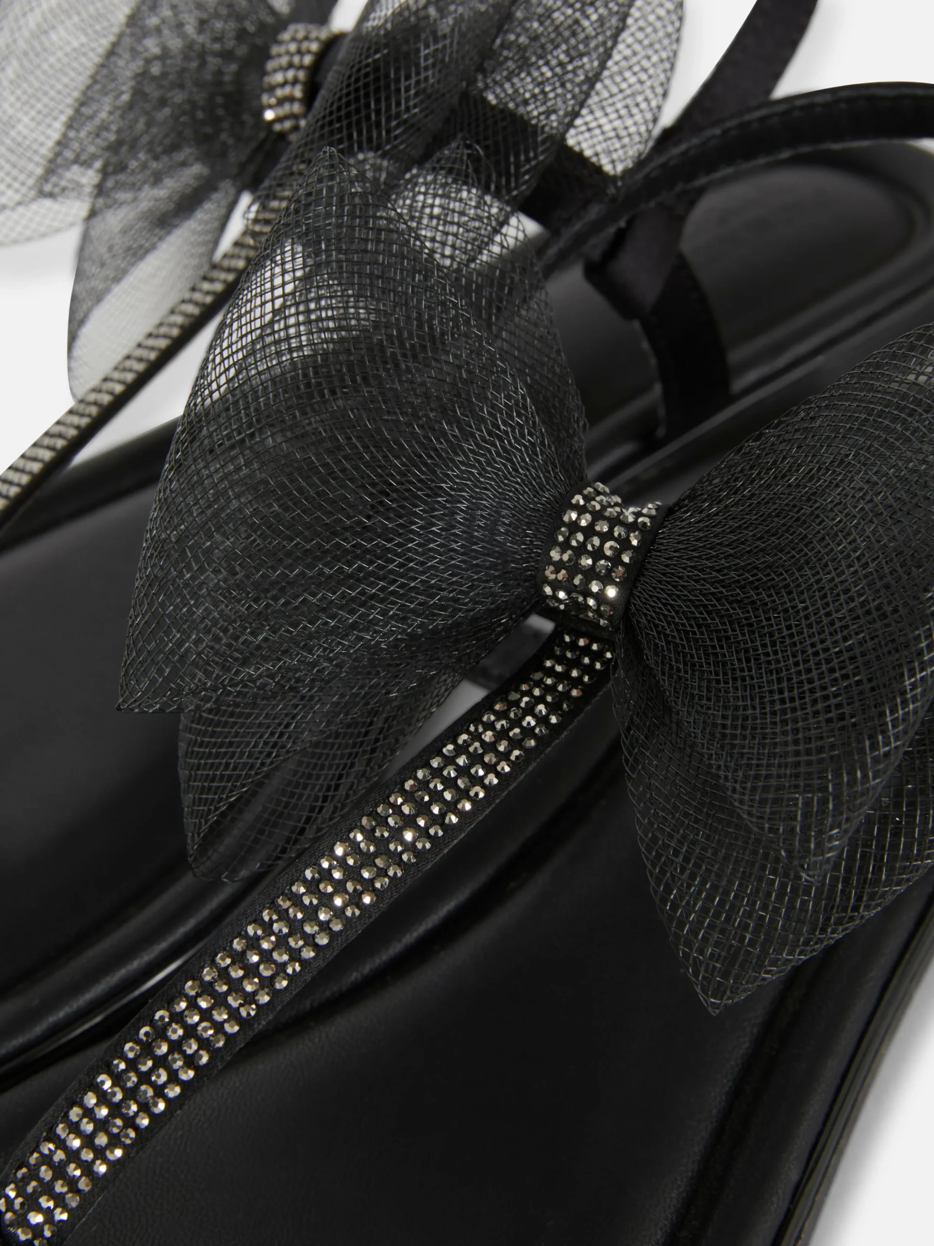 Sandales à Nœud En Maille, Pointure Large