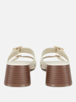 Sandales à Talon Bloc Avec Boucles