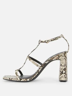 Sandales à Talon Carré Et Bride En T Rita Ora