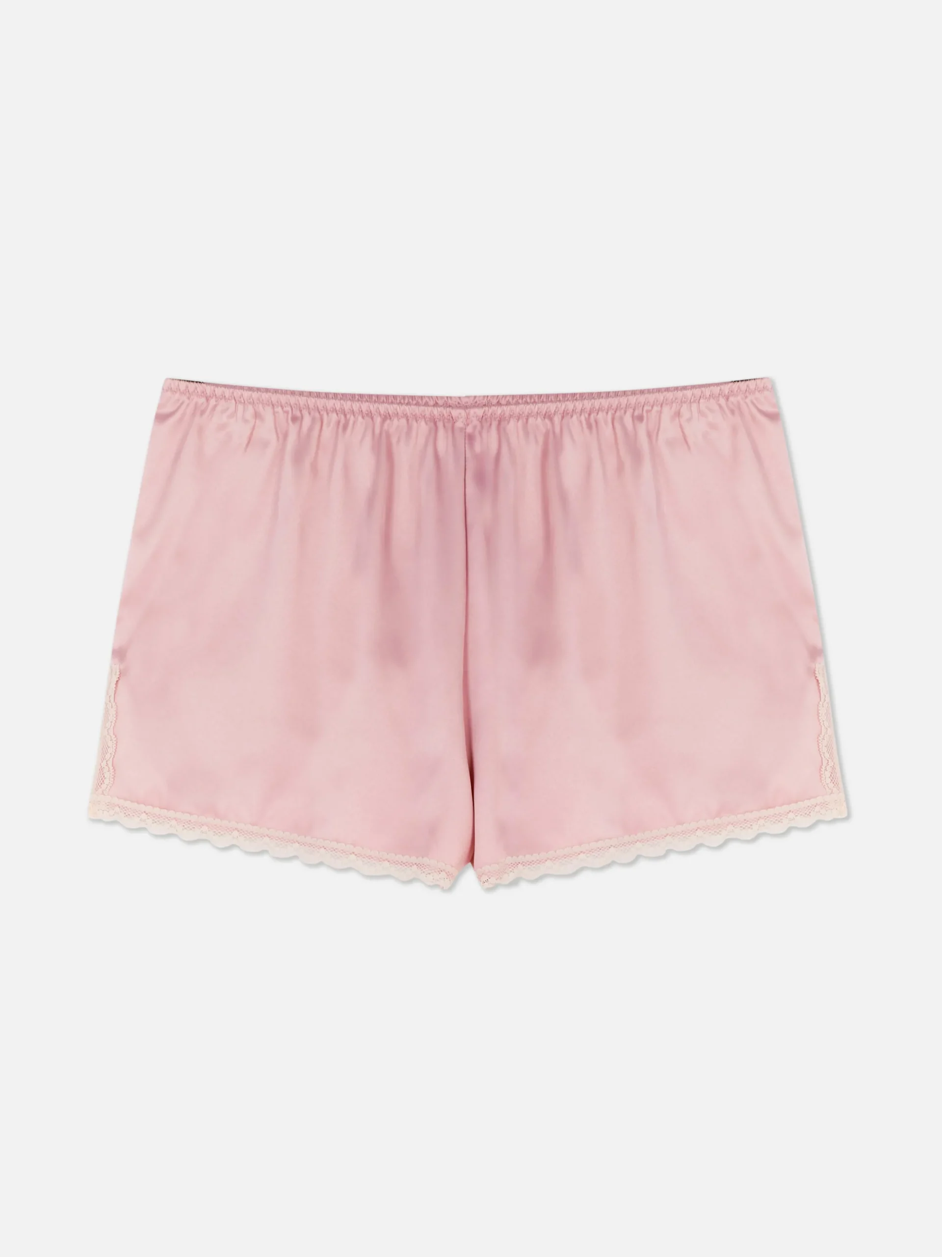 Short De Pyjama En Satin à Finitions En Dentelle