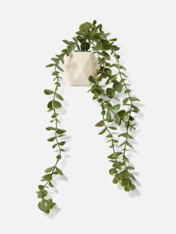 Succulente Artificielle Suspendue Dans Pot Géométrique