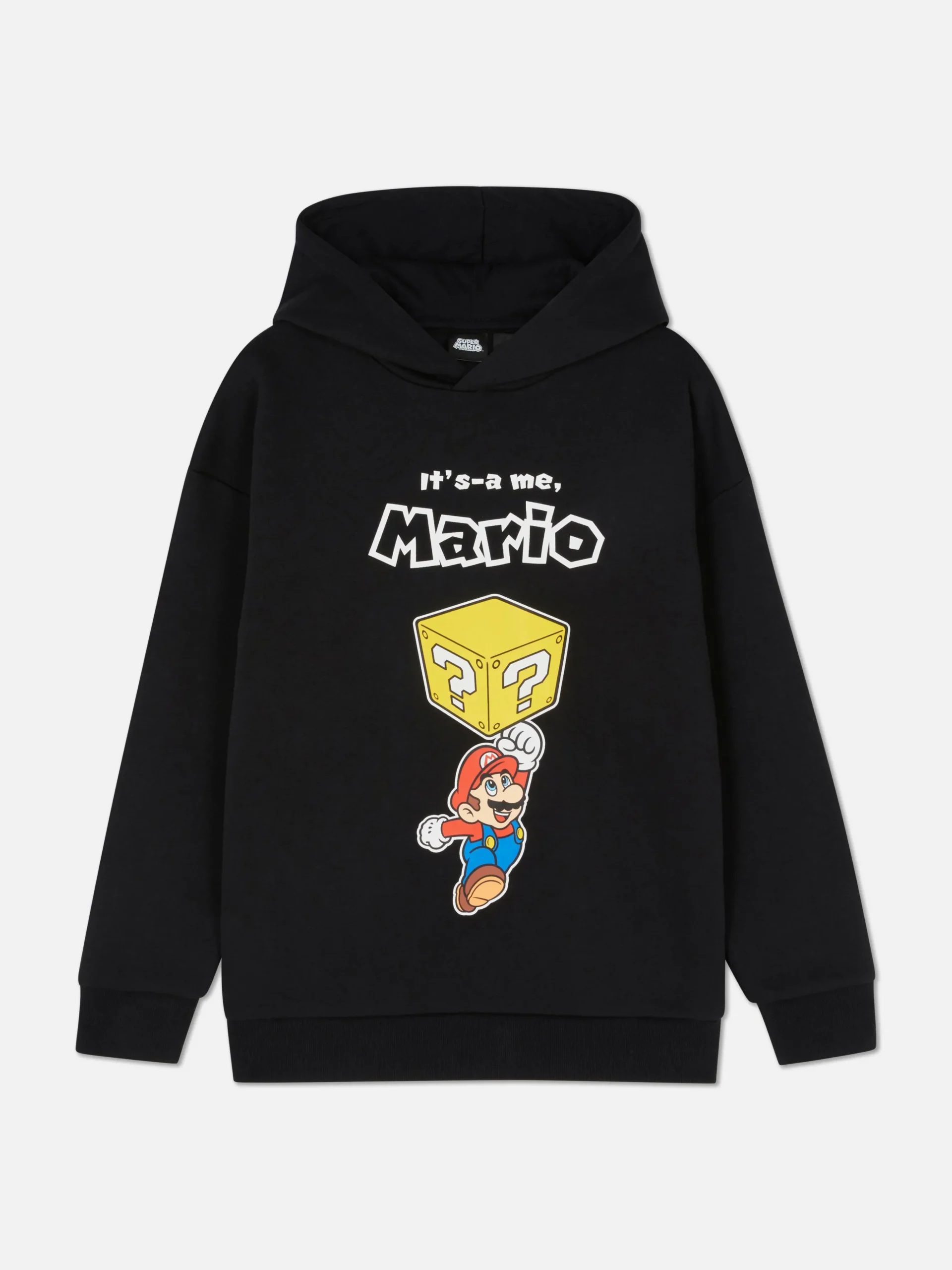Sweat à Capuche à Motif Briques Super Mario