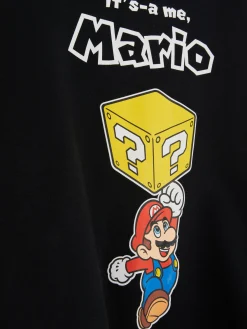 Sweat à Capuche à Motif Briques Super Mario