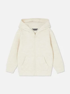 Sweat Texturé à Capuche Zippé