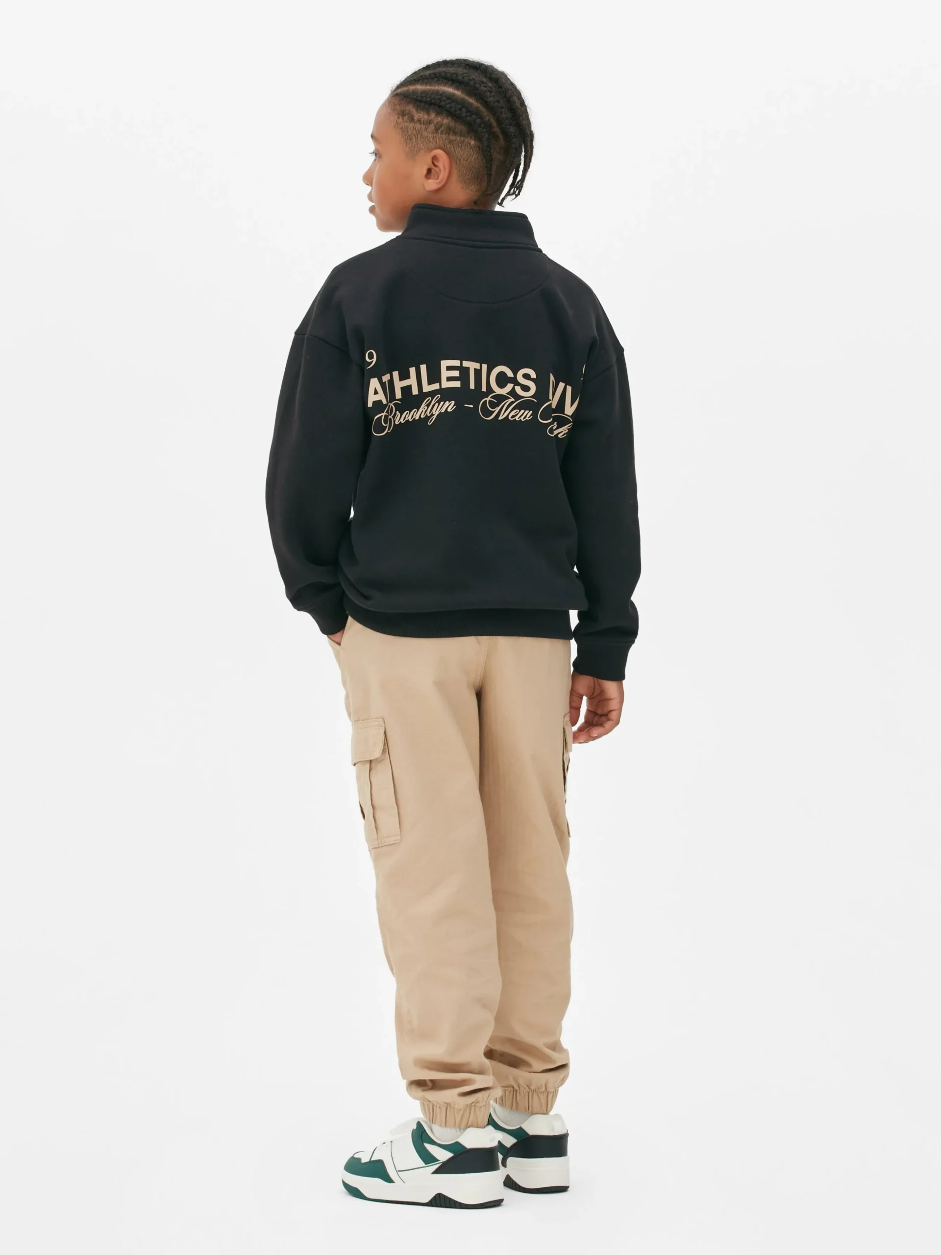 Sweat-shirt Graphique à Col Cheminée