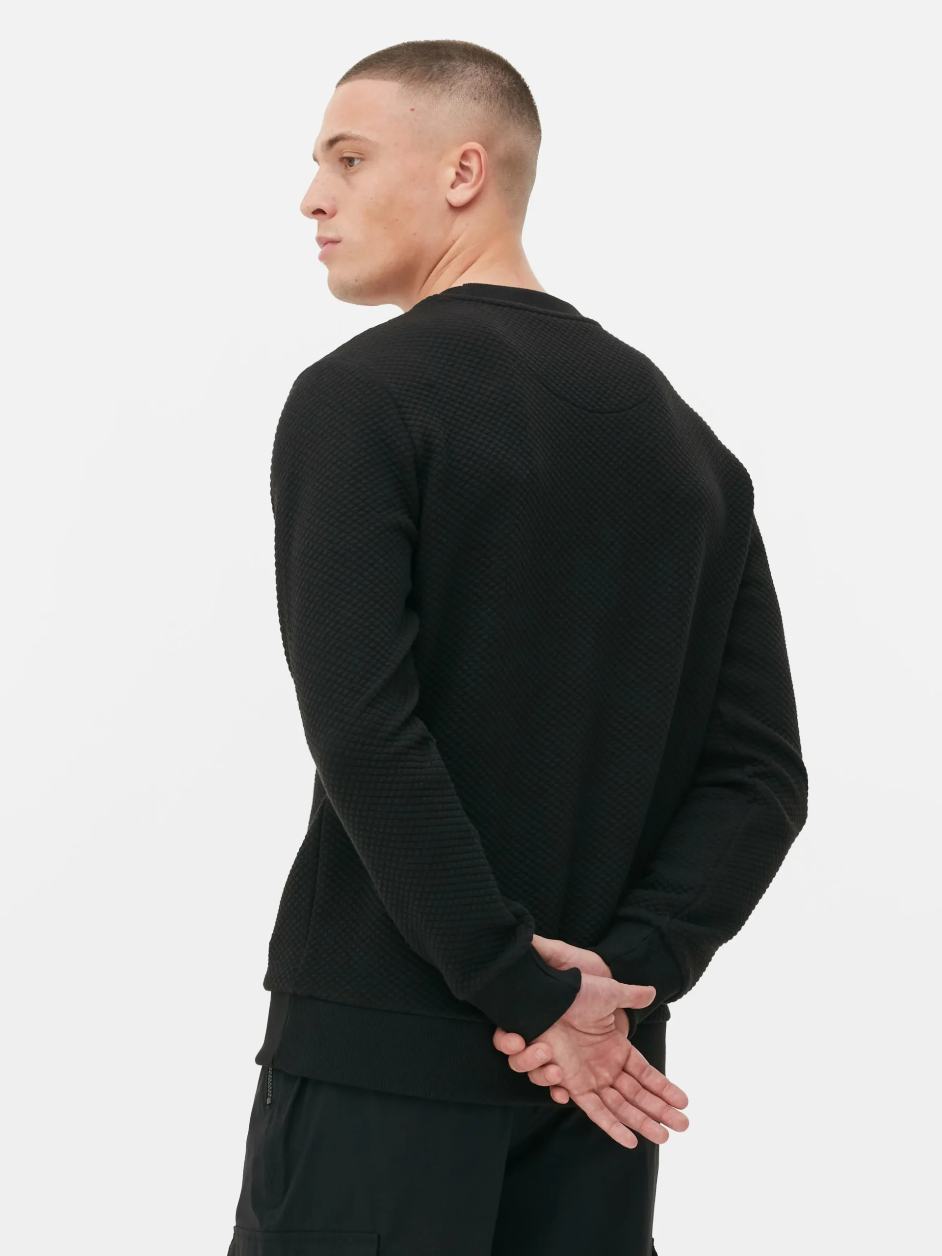 Sweat-shirt Matelassé à Motif Losanges