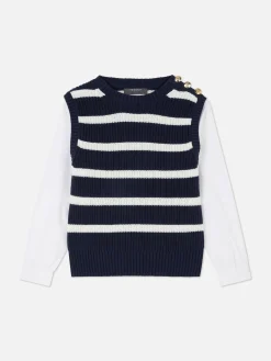 Tenue Deux-en-un Débardeur En Tricot Et Chemise