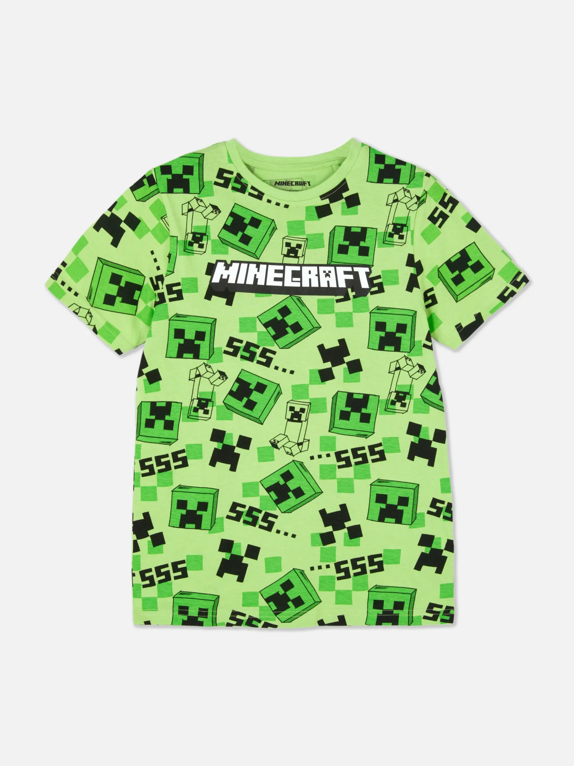 T-shirt à Imprimé Minecraft Creeper