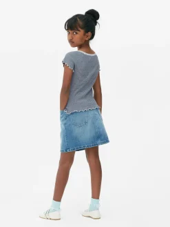 T-shirt à Rayures Et à Finitions En Dentelle