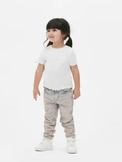 T-shirt Côtelé à Finition Festonnée à Coordonner