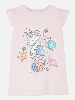 T-shirt De Nuit à Motif Hippocampe Licorne