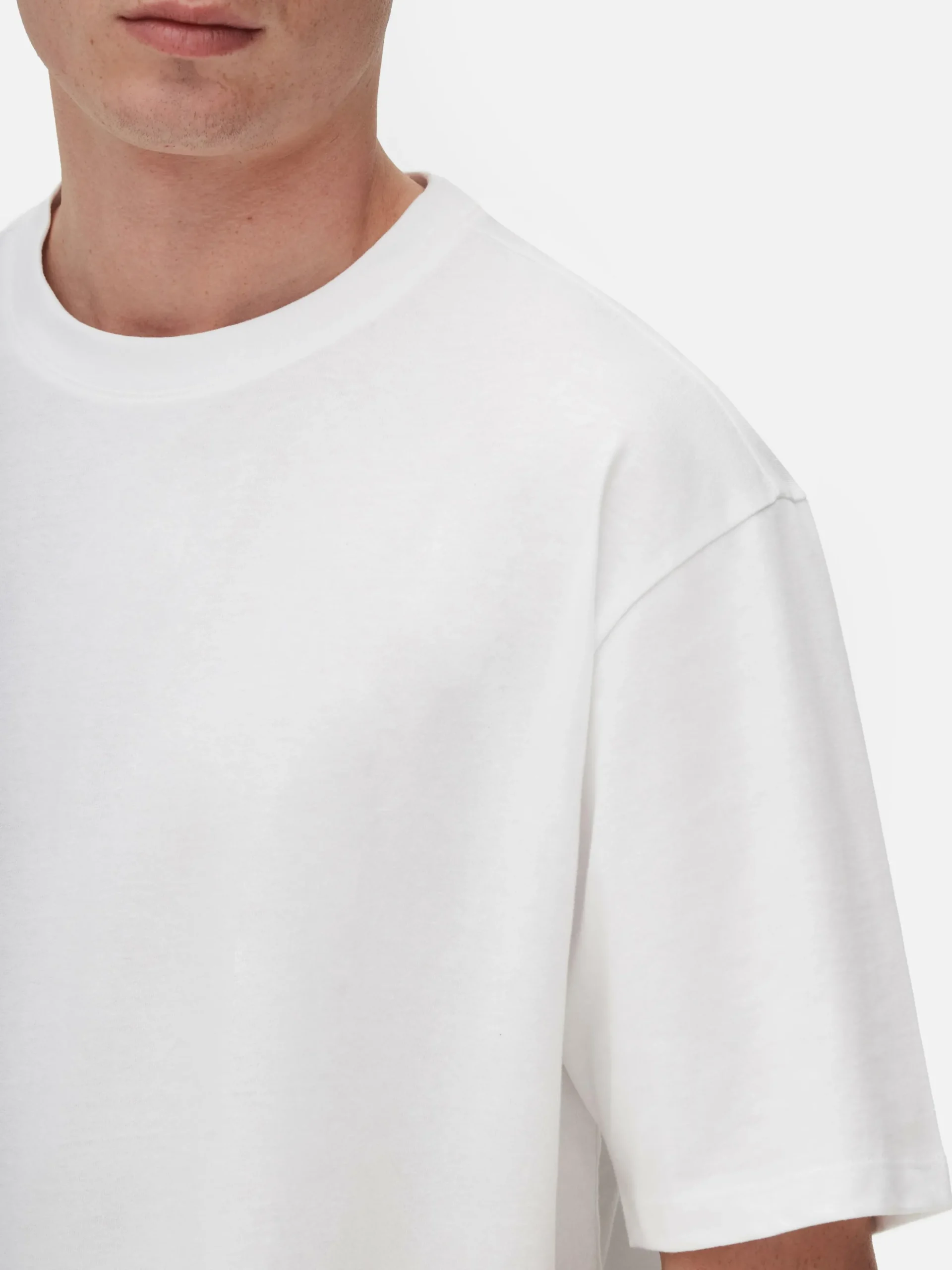 T-shirt En Coton à Coupe Décontractée