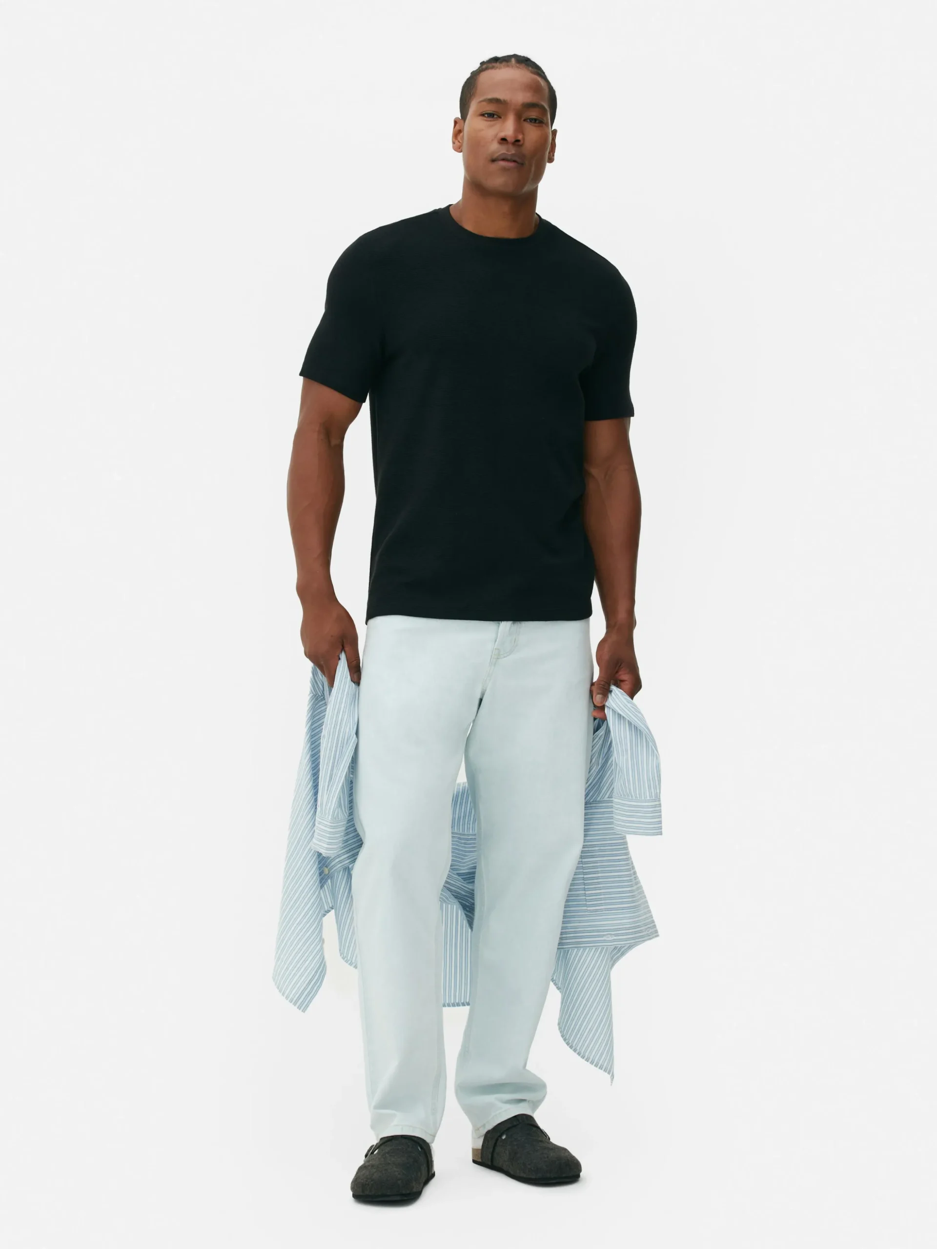 T-shirt En Maille Ottoman Côtelée