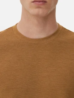 T-shirt En Maille Ottoman Côtelée