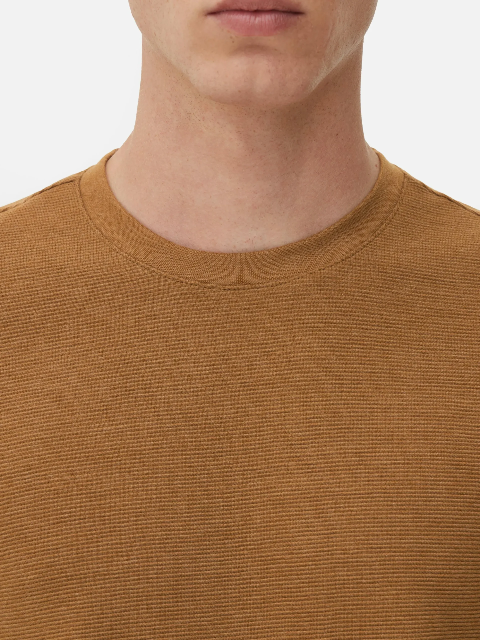 T-shirt En Maille Ottoman Côtelée