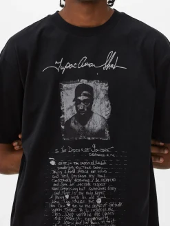 T-shirt Graphique Avec Inscription Tupac