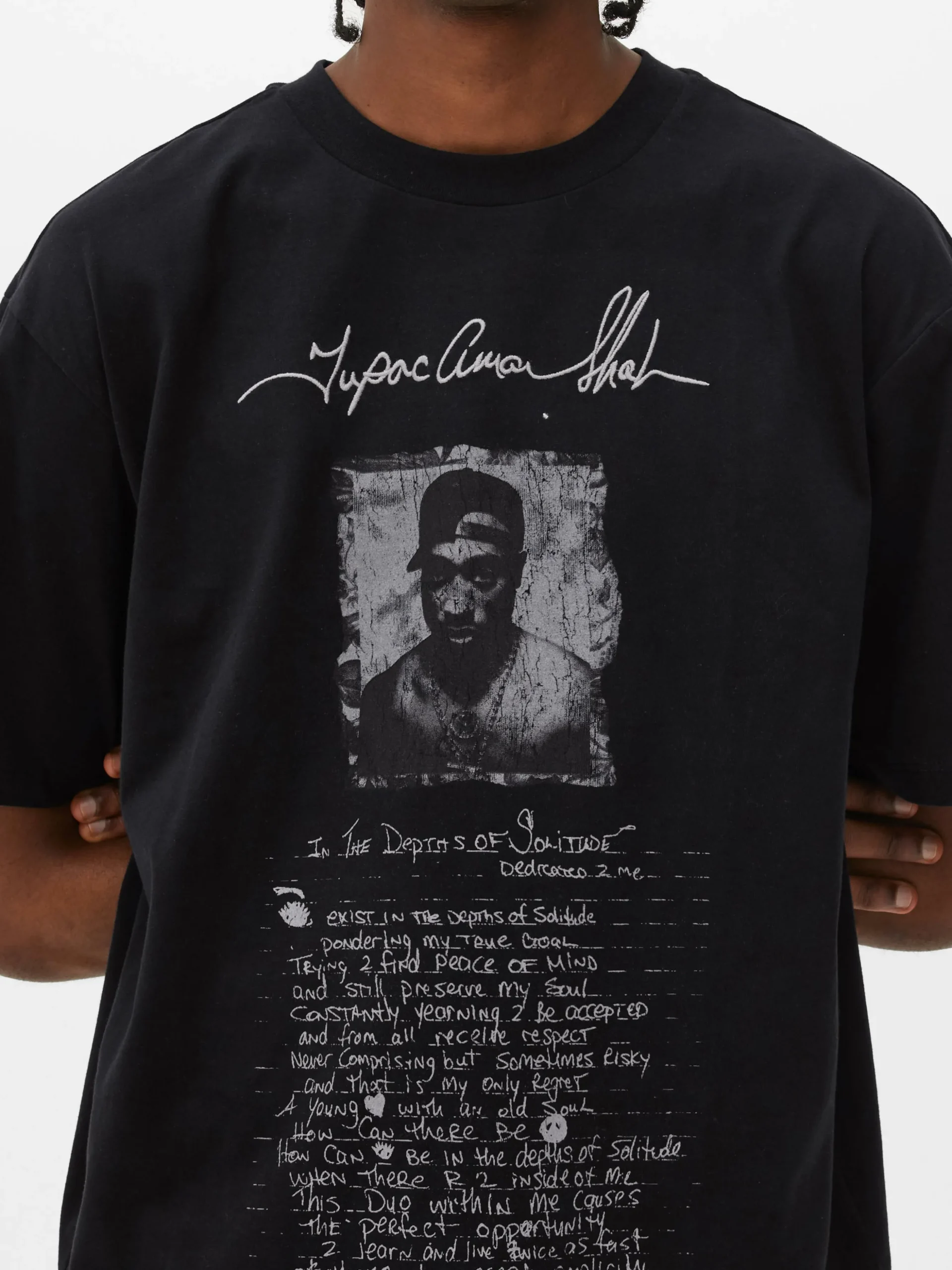 T-shirt Graphique Avec Inscription Tupac