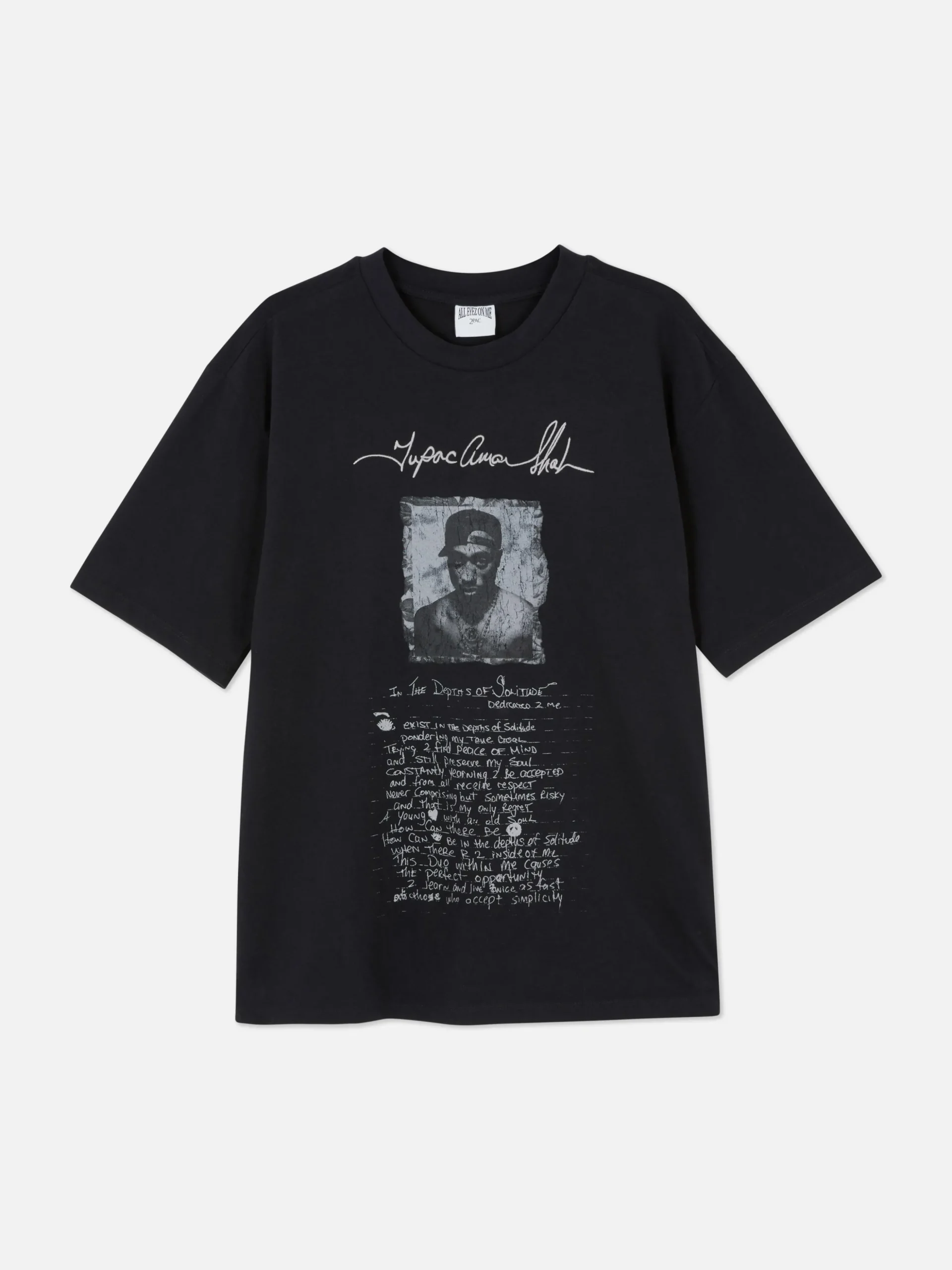 T-shirt Graphique Avec Inscription Tupac