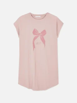 T-shirt Long à Col Ras-du-cou