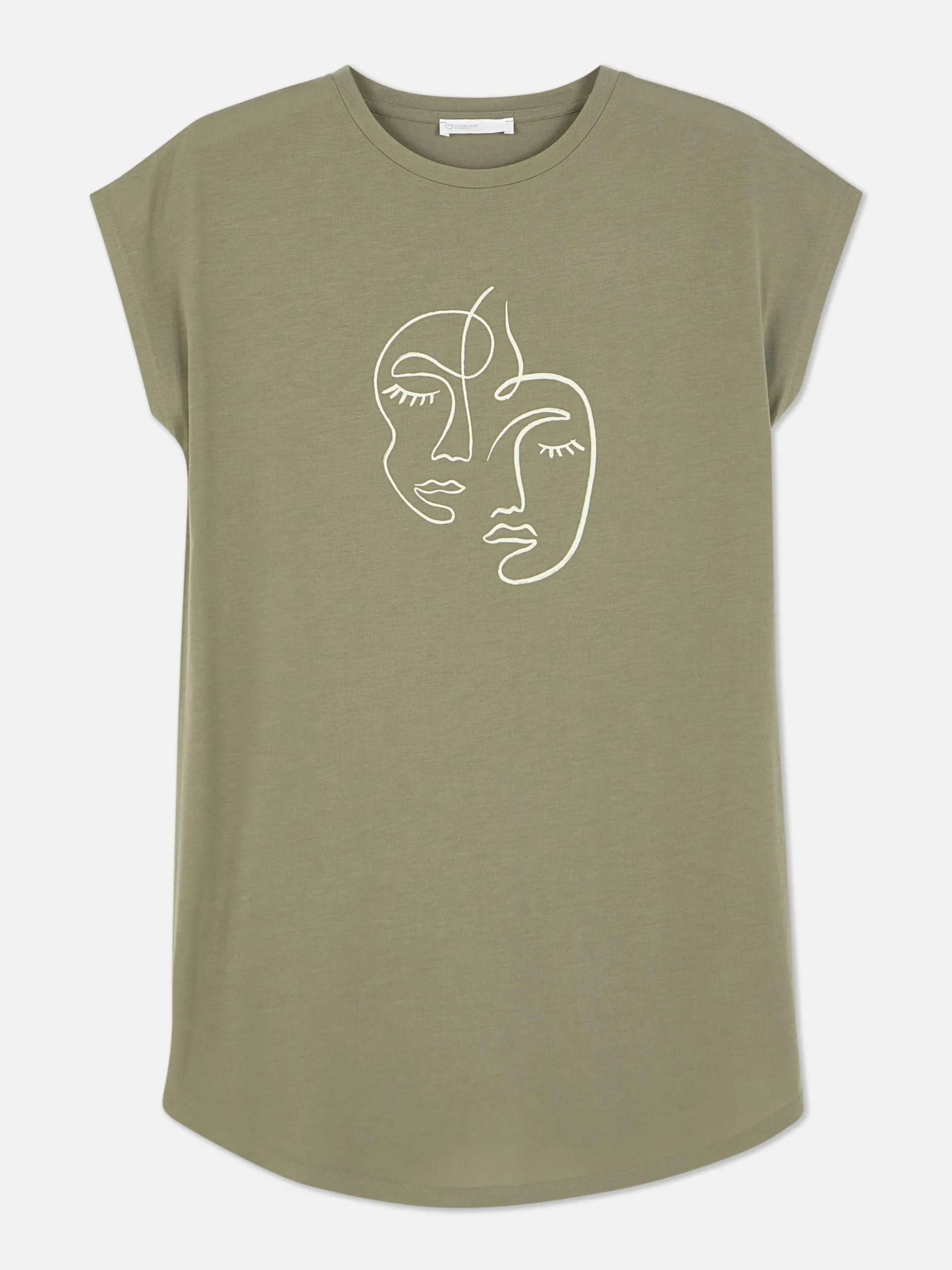 T-shirt Long à Col Ras-du-cou