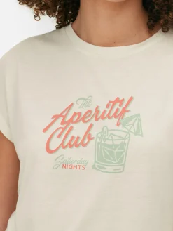 T-shirt Long à Col Ras-du-cou