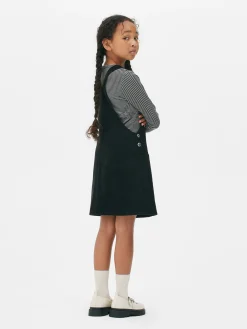 T-shirt Rayé à Manches Longues Et Robe Chasuble