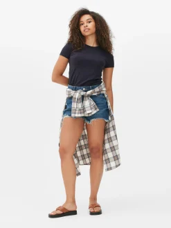 T-shirt Stretch à Col Ras-du-cou