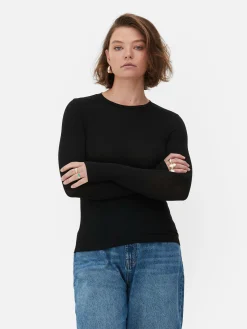 T-shirt Stretch à Manches Longues Rita Ora