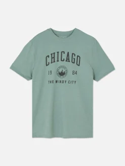 T-shirt Style Universitaire Chicago