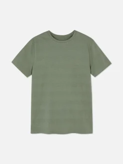 T-shirt Texturé Rayé