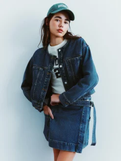 Veste En Jean Sans Col