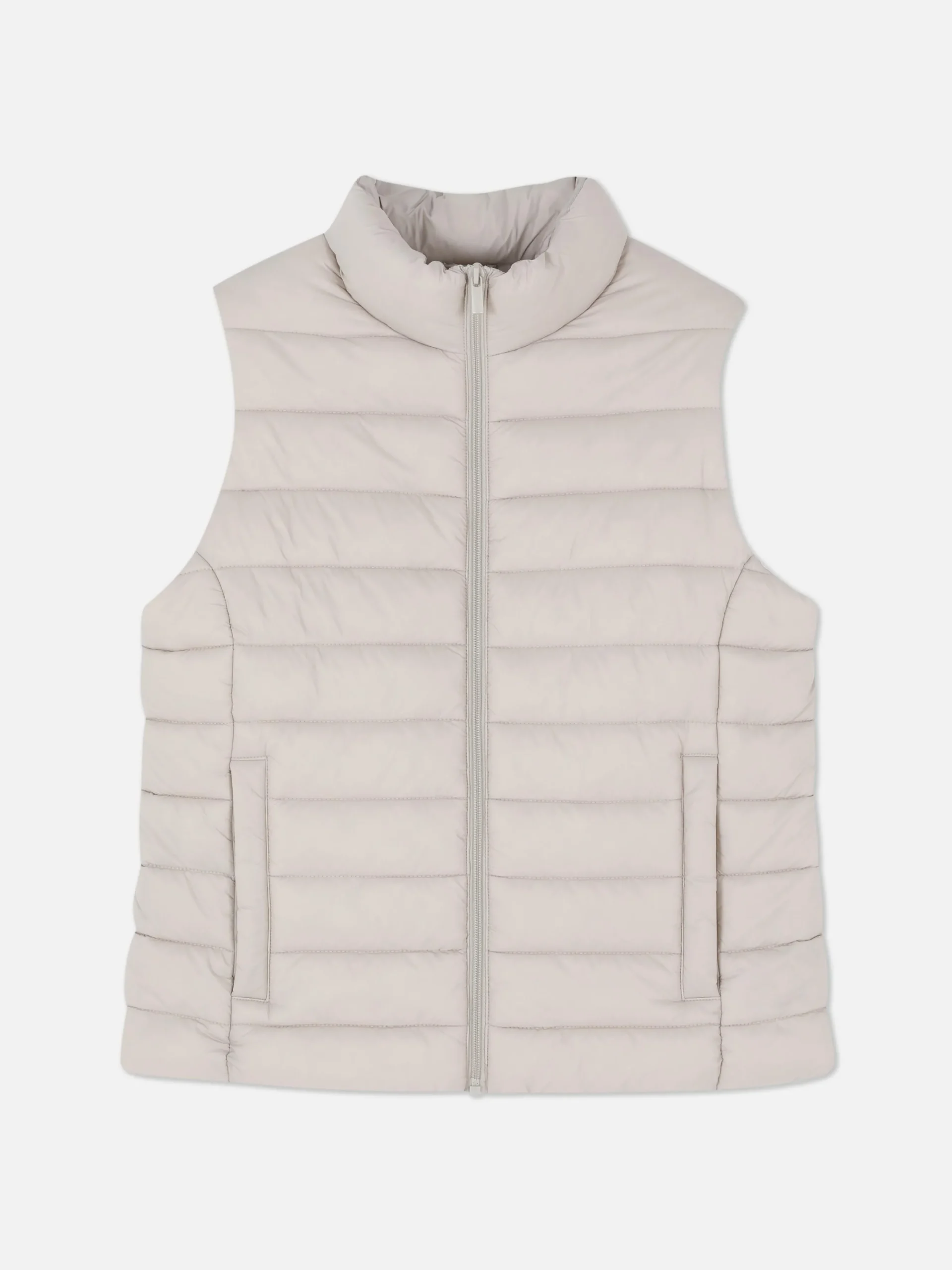 Veste Sans Manches à Col Cheminée