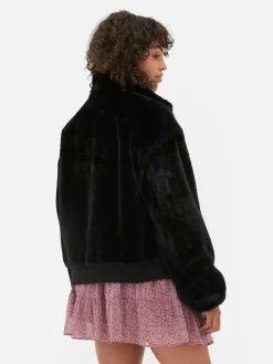 Veste Zippée En Fausse Fourrure