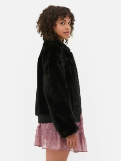 Veste Zippée En Fausse Fourrure