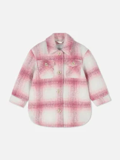 Veste-chemise Boutonnée à Carreaux